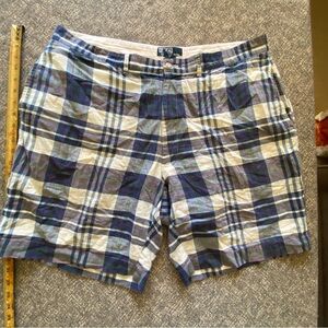 Polo Ralph Lauren Navy Plaid Shorts Lightweight  Thin
